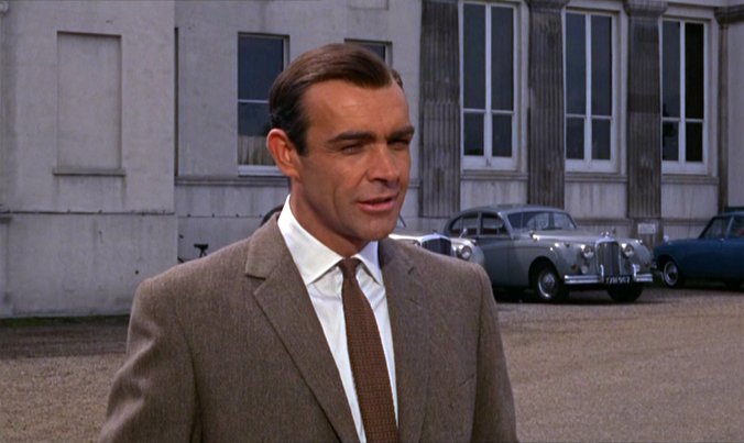 Sean Connery as James Bond with a sister car to "Caroline"